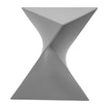 LeisureMod Modern Grey Accent Side Table - Stylish Side Vanity Table for Bedroom & Living Room
