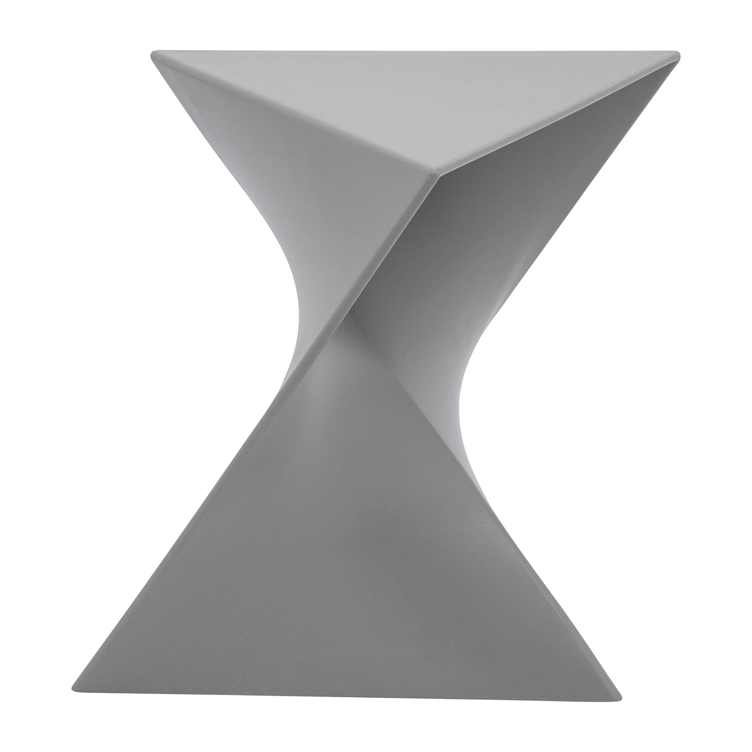 LeisureMod Modern Grey Accent Side Table - Stylish Side Vanity Table for Bedroom & Living Room