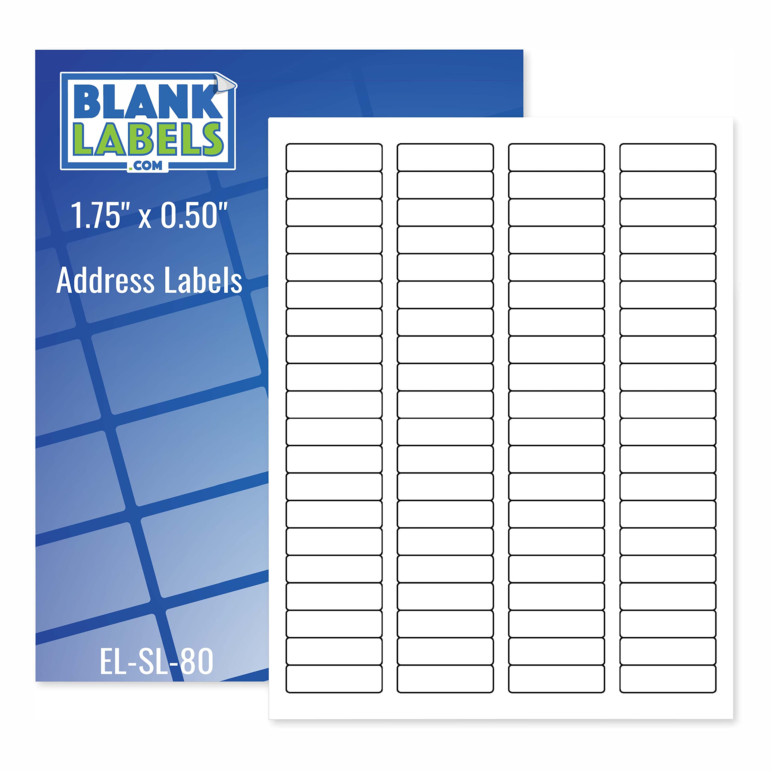 Return Address Labels From Blank Labels - 1.75    X .50    - 80 Labels Per Sheet - Permanent White Matte - Inkjet And Laser Guar