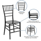 Flash Furniture Hercules Series Black Resin Stacking Chiavari Chair