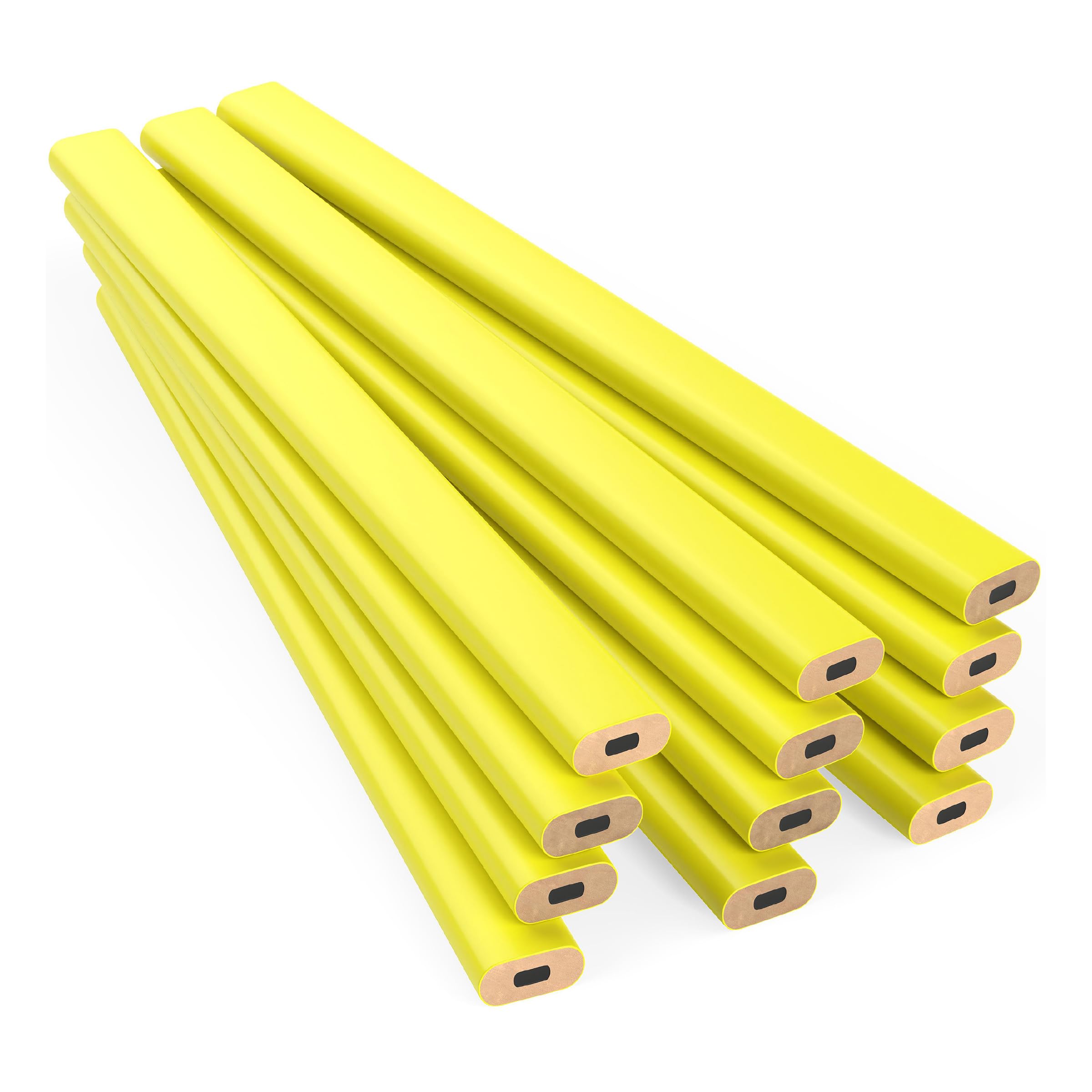 Graphite Hard Lead Carpenter Pencil #2 Lumber Pencil (1) Pack Of 12 Pcs - Industrial Pencil Wood Flooring Marker For Wood Workin