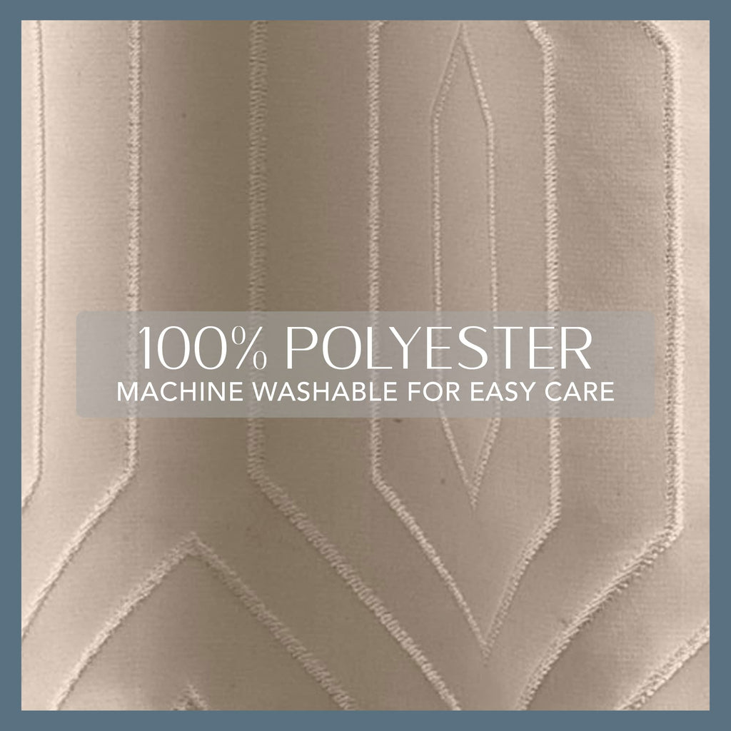Elrene Home Fashions Sunveil Huxley Geometric Blackout Window Curtain Panel, 52X84, Taupe