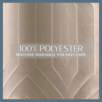 Elrene Home Fashions Sunveil Huxley Geometric Blackout Window Curtain Panel, 52X84, Taupe