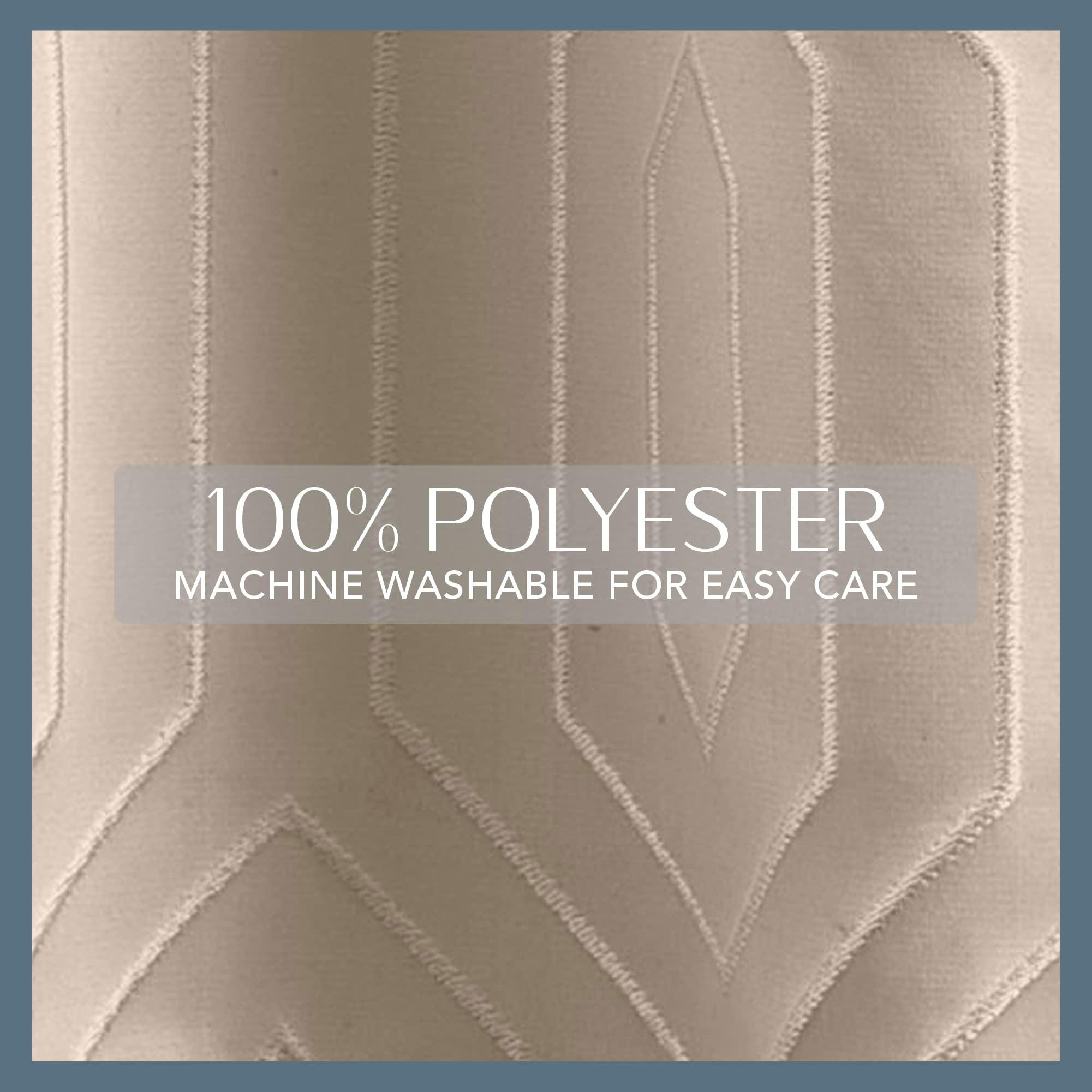 Elrene Home Fashions Sunveil Huxley Geometric Blackout Window Curtain Panel, 52X84, Taupe
