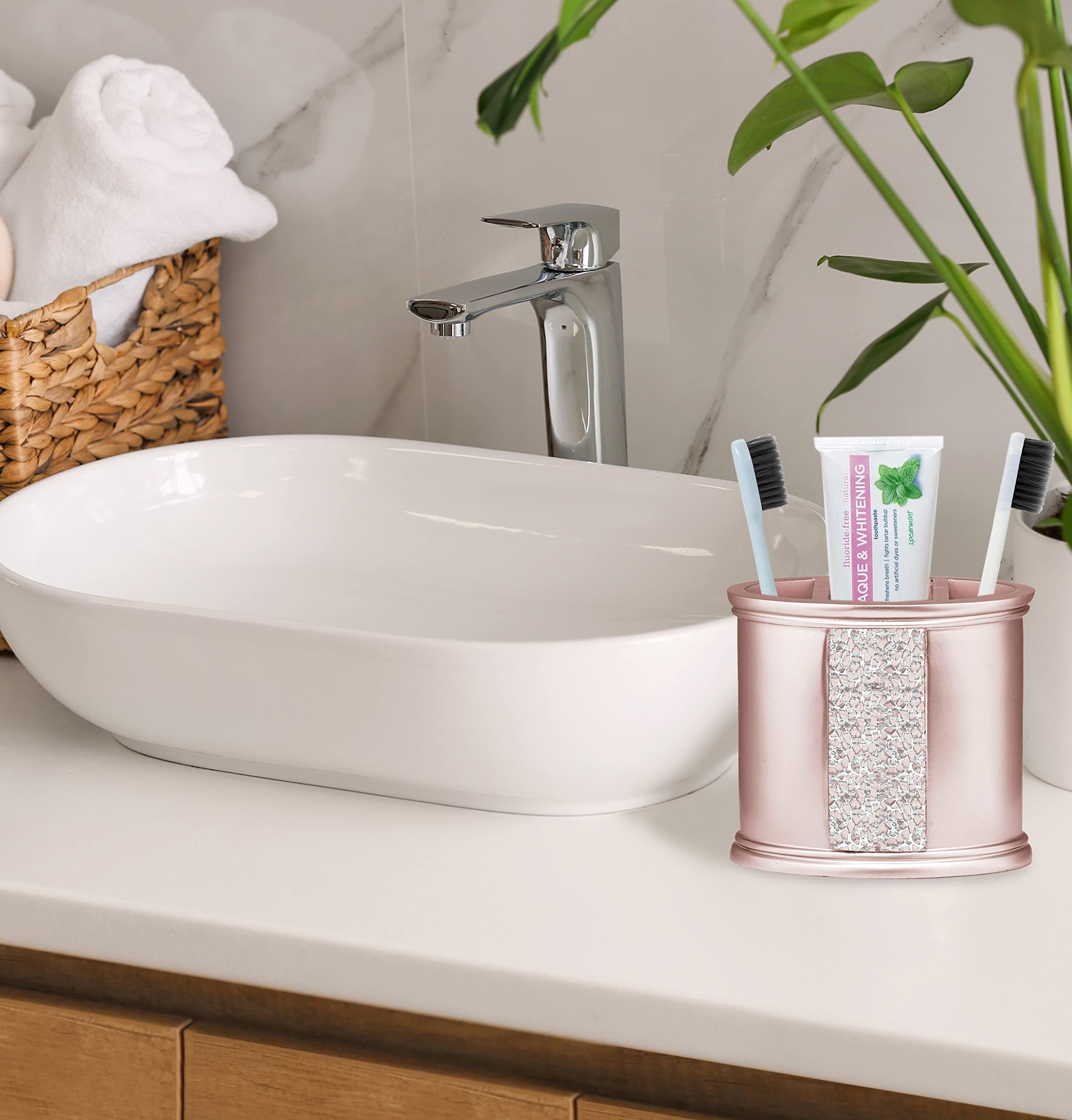 Popular Bath Sinatra Bath Shower Tooth Brush Holder Silver Modern Classic Bath Accessories Decorative Beautiful Hollywood Design