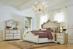 Coaster Antonella Eastern King Bed 5-Piece Set, Ivory/Camel