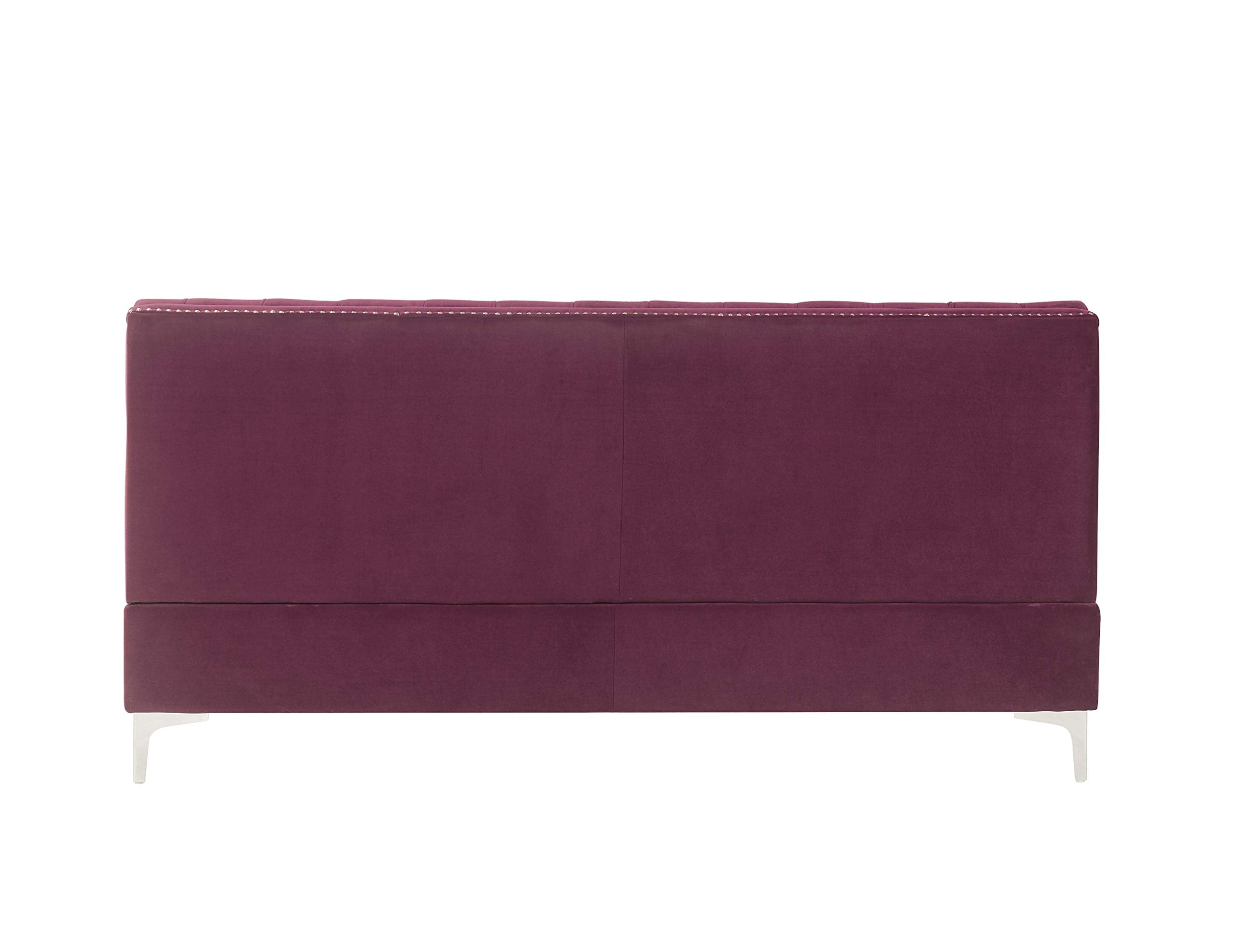 Acme Furniture Jaszira Modular - Armless Sofa in Burgundy Velvet