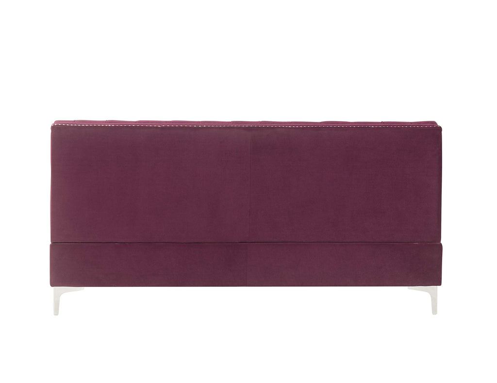 Acme Furniture Jaszira Modular - Armless Sofa in Burgundy Velvet