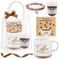 Roshtia Valentine s Day Coffee Lover Gift for Women Ceramic Coffee Mug Mini Cute Crochet Doll Pink Bracelet Card Bag for Caf Es