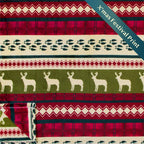 Pavilia Christmas Throw Blanket | Red Christmas Holiday Fleece Blanket | Soft, Plush, Warm Winter Cabin Throw, Twin 60X80 (Red C