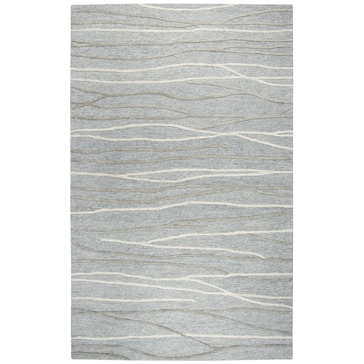 Rizzy Home Alora Decor Geneva 5' X 8' Lines Gray/Ivory Hand-Tufted Area Rug
