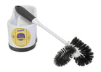 Dependable Industries inc. Essentials Toilet Bowl Brush Set with Rim Cleaner and Holder Set - Toilet Bowl Cleaning System with S