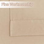 Nicetown Farmhouse Valances For Kitchen/Bathroom/Living Room Blackout Privacy Adjustblae Rod Pocket Short Winow Curtains For Cafe/Loft/Office, 1 Pair, 42' X 18' 1.6' Header, Biscotti Beige