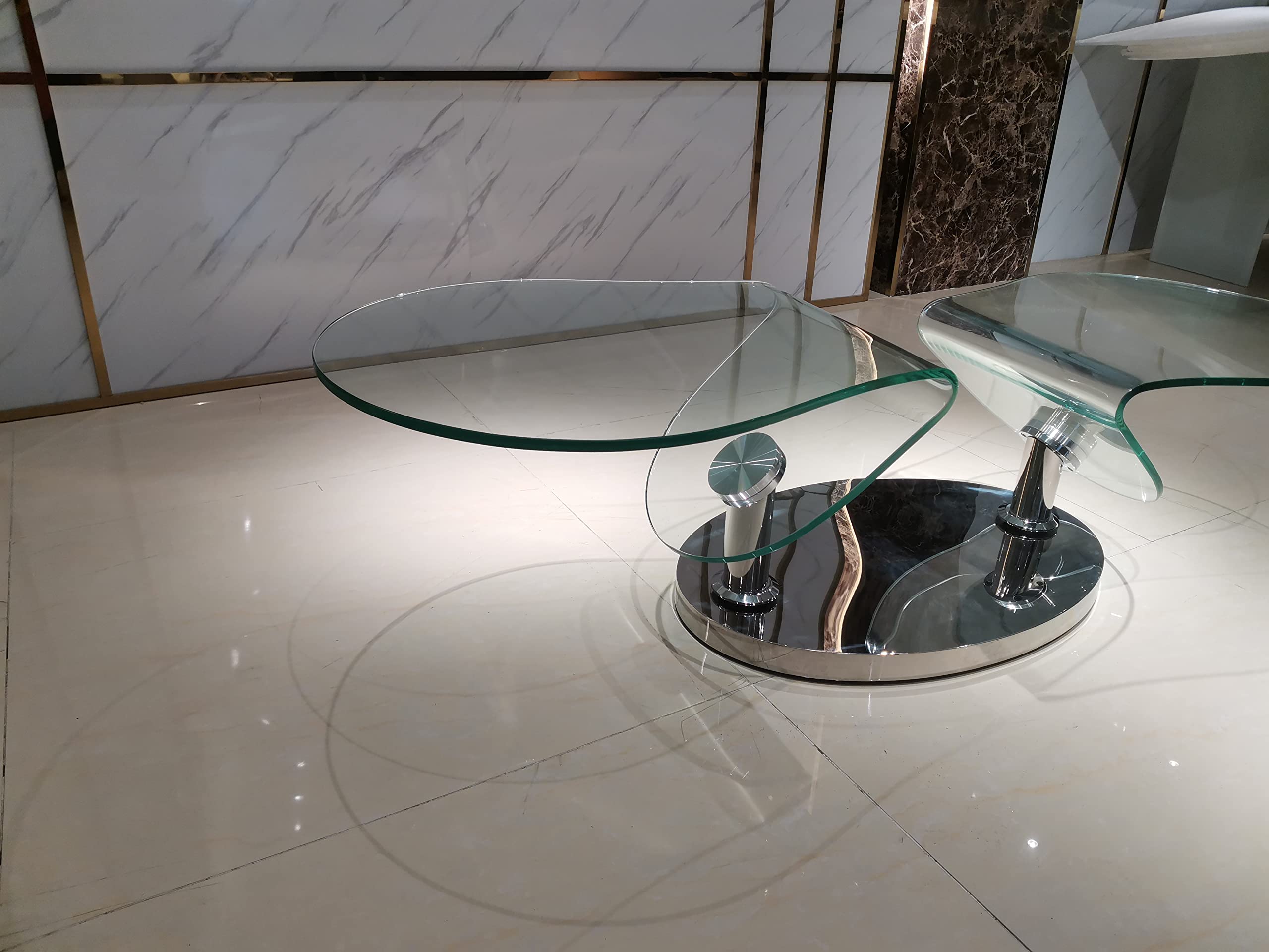 Neos Modern Furniture CT8144 Coffee Table, Clear