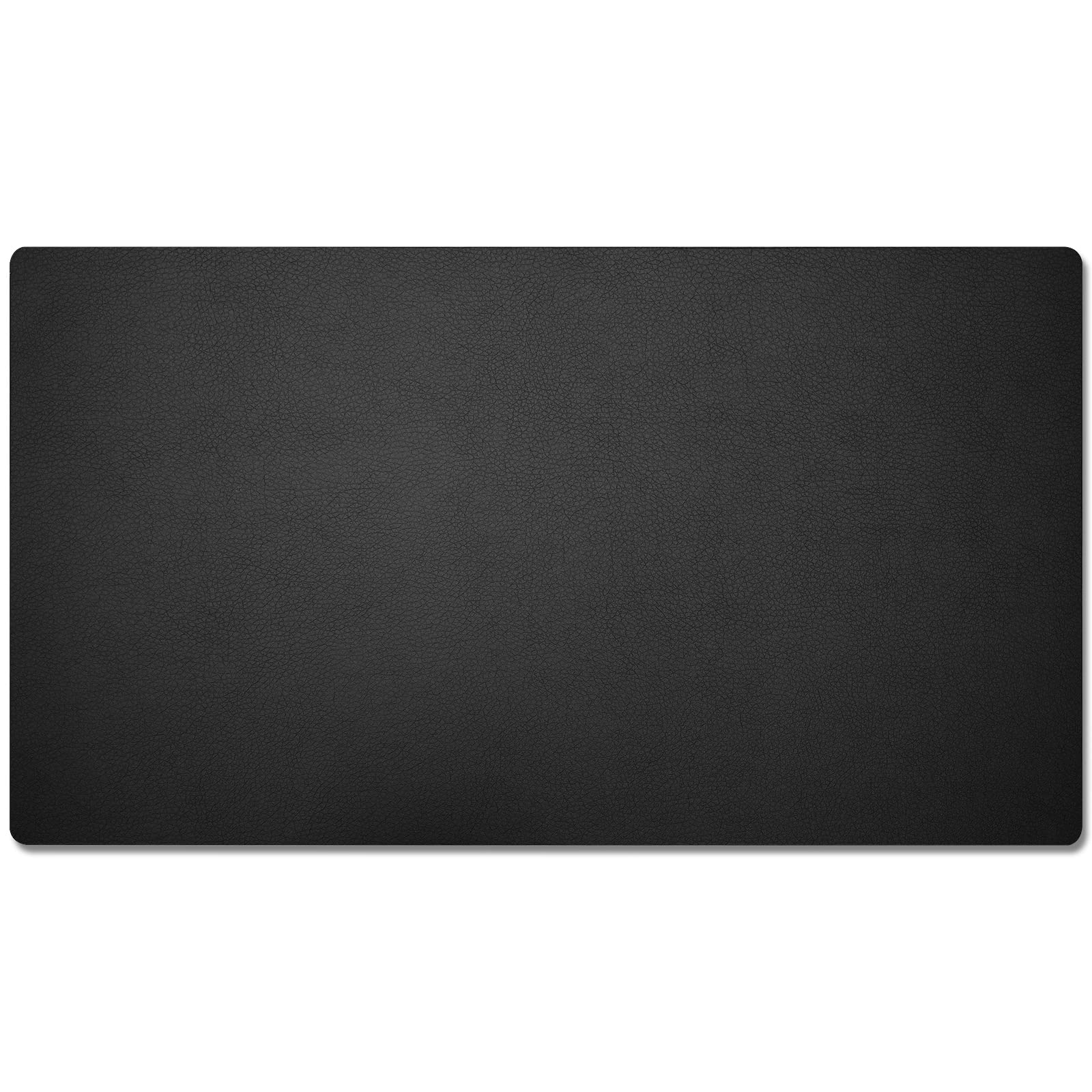 Nekmit Leather Desk Blotter Pad 36 X 20 Inches, Flat, Non-Slip, Waterproof, Black