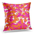 Jbralid Colorful Color Bold Girly Hot Pink Fuchsia Orange Paint Vibrant Pillow Cover Hidden Zipper Cotton Indoor Throw Pillow Ca