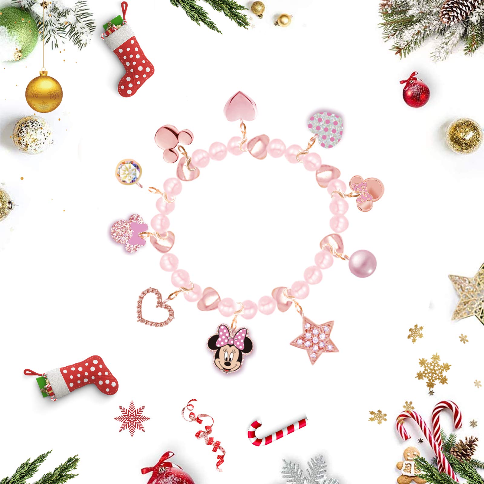 Advent Calendar 2024 For Girls Christmas 24 Days Countdown Calendar With Diy Charm Bracelet&Necklace, Rings Xmas Holiday Gift Fo