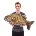 Threehoney 32 Fish Pillow Bass Stuffed Plush 3D Giant, Smallmouth Bass