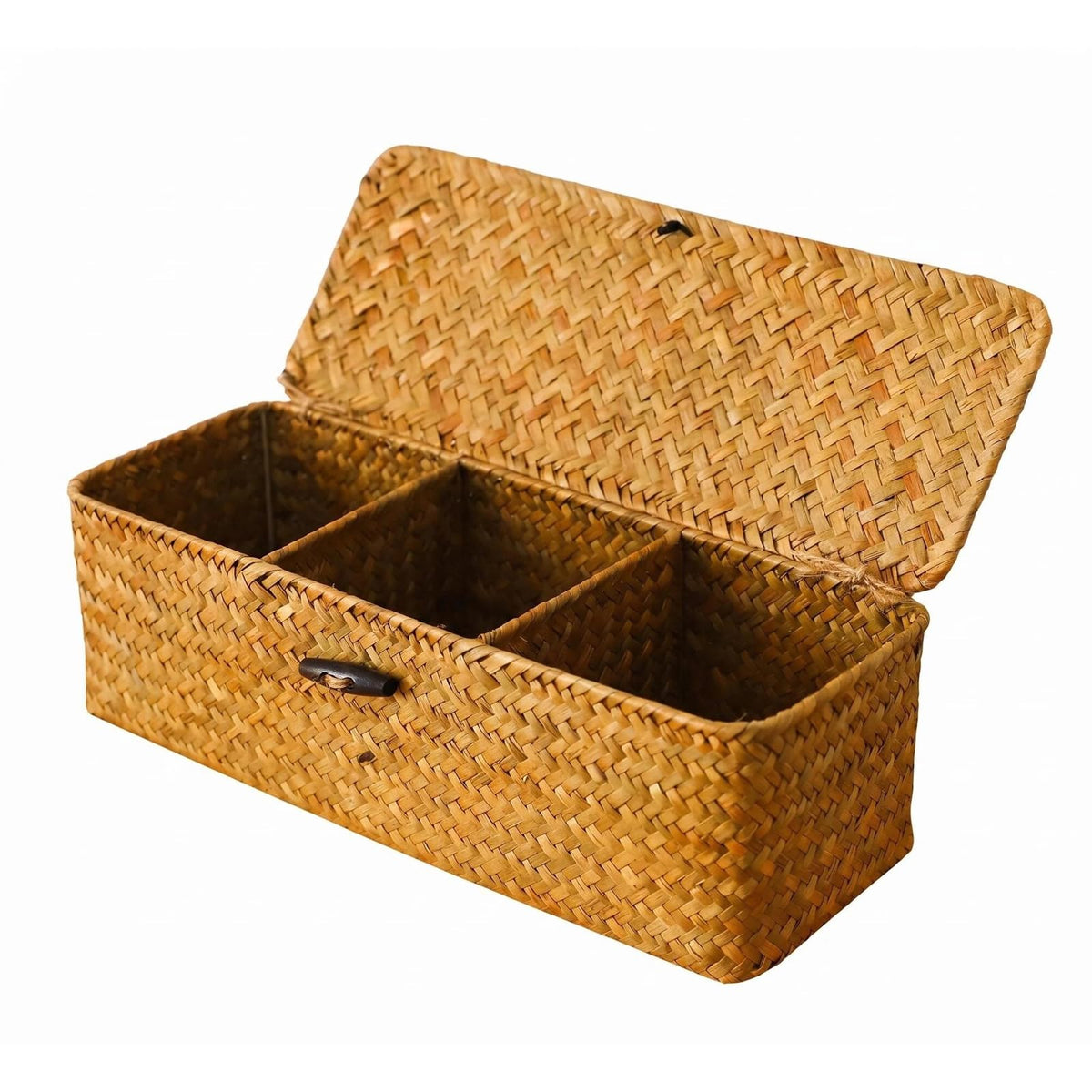 LZSGYGYP Wicker Handwoven Toilet Tank Basket for Organizing With Lids Toilet Paper,Tampon,Feminine Product Organizer Basket for 