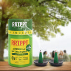 Rrtppt Citronella Incense Cones With 2 Ceramic Dishes | Made With Plant-Based Ingredients | Citronella Oil | Lemongrass Oil | Ro
