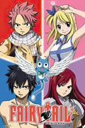 POSTER STOP ONLINE Fairy Tail - Manga/Anime TV Show Poster/Print (Character Grid) (Size 24 x 36)