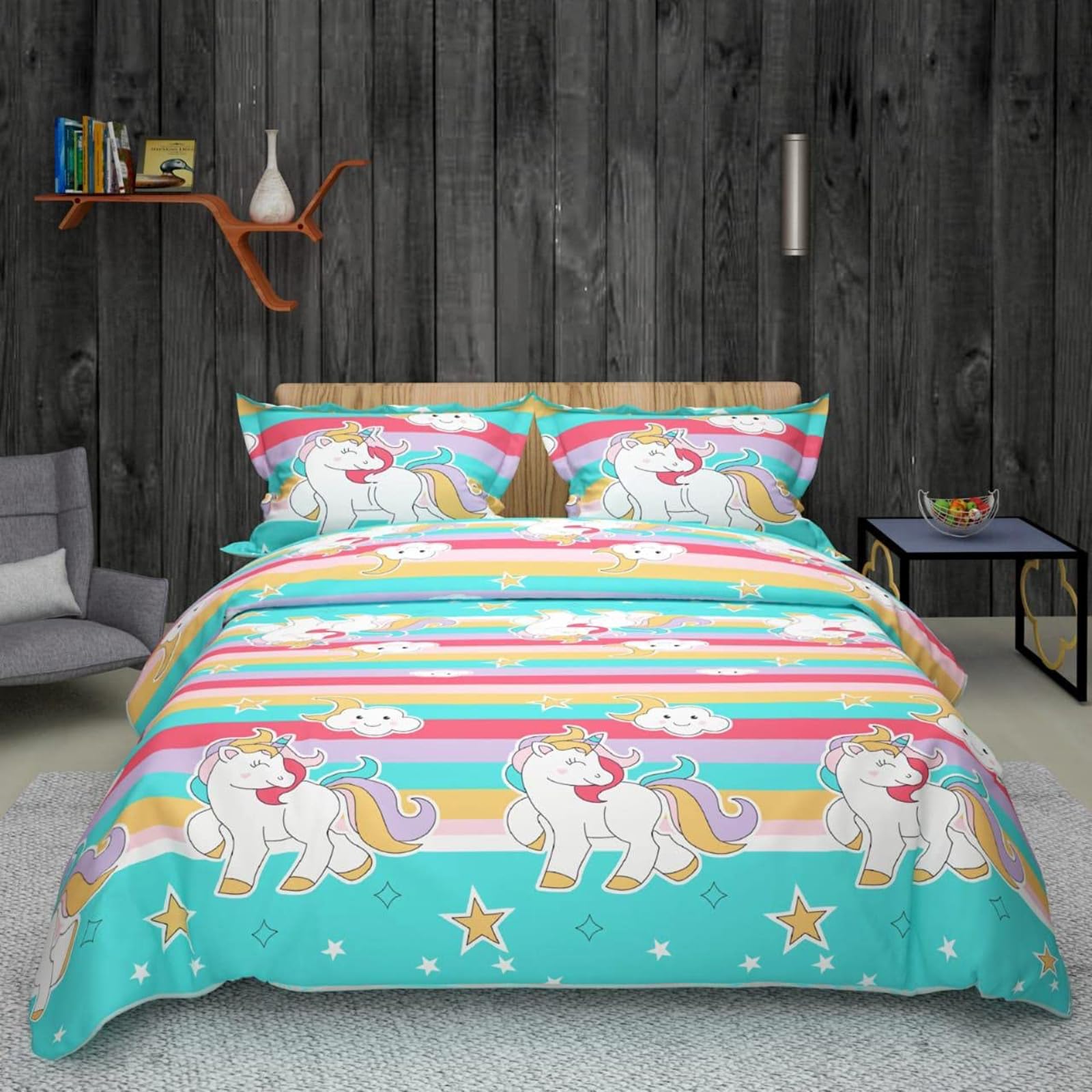 Hrudaya Synchronized Fibre All Season Queen Size Reversible Printed Comforter/Blanket/Quilt For Double Bed 90X100 Inch All Weath