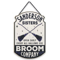 Open Road Brands Disney Hocus Pocus Sanderson Sisters Broom Company Hanging Wood Wall Decor - Fun Hocus Pocus Sign for Halloween