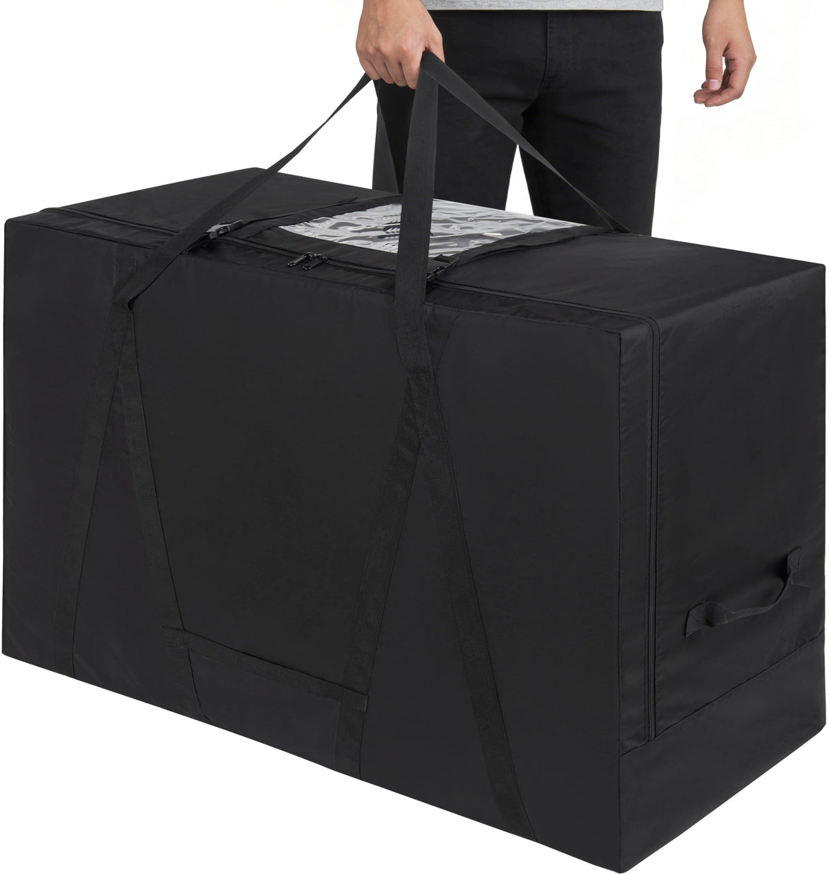 Folding Mattress Storage Bag with SelfStow Pocket & Transparent Window