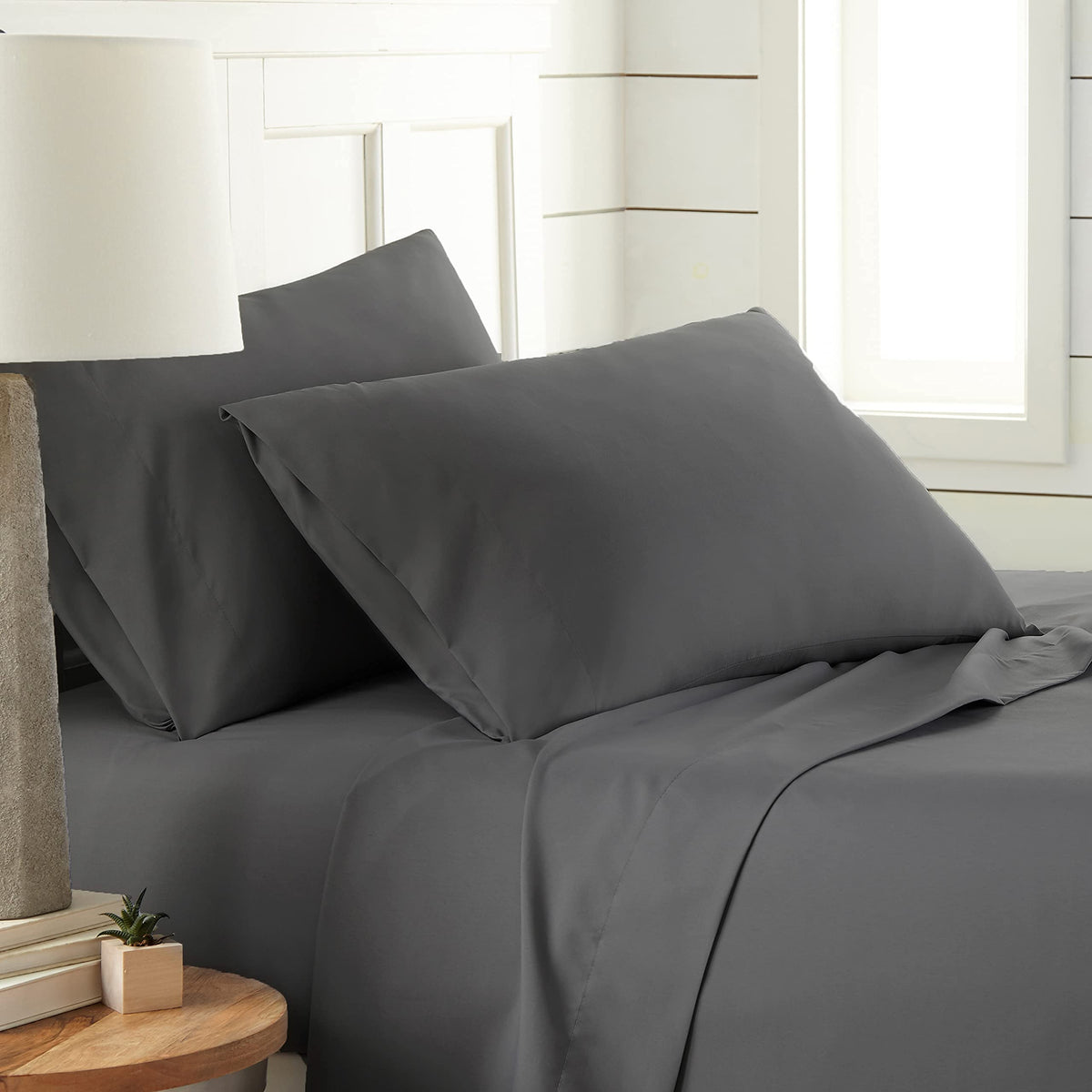Southshore Fine Living, Inc. Classic Soft And Comfortable 3-Piece Sheet Set, Twin, Slate