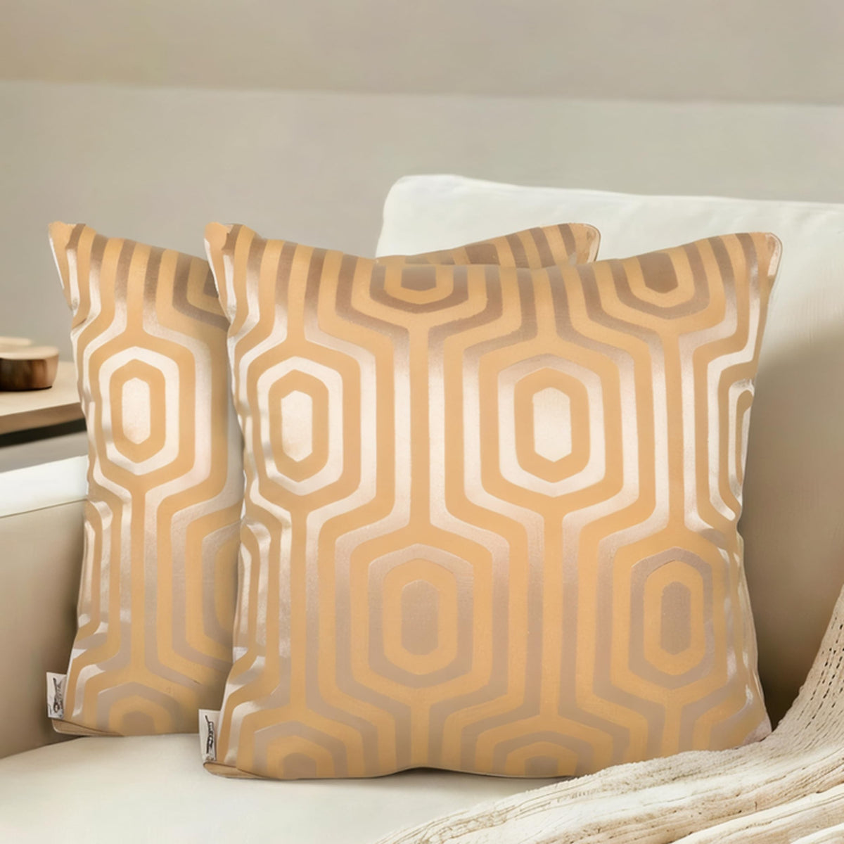 Home The Best Is For You Self Design Cotton Jacquard Decorative Cushion Cover Set Of 2 Ideal For Sofas, Chairs, Cars & Hotels (