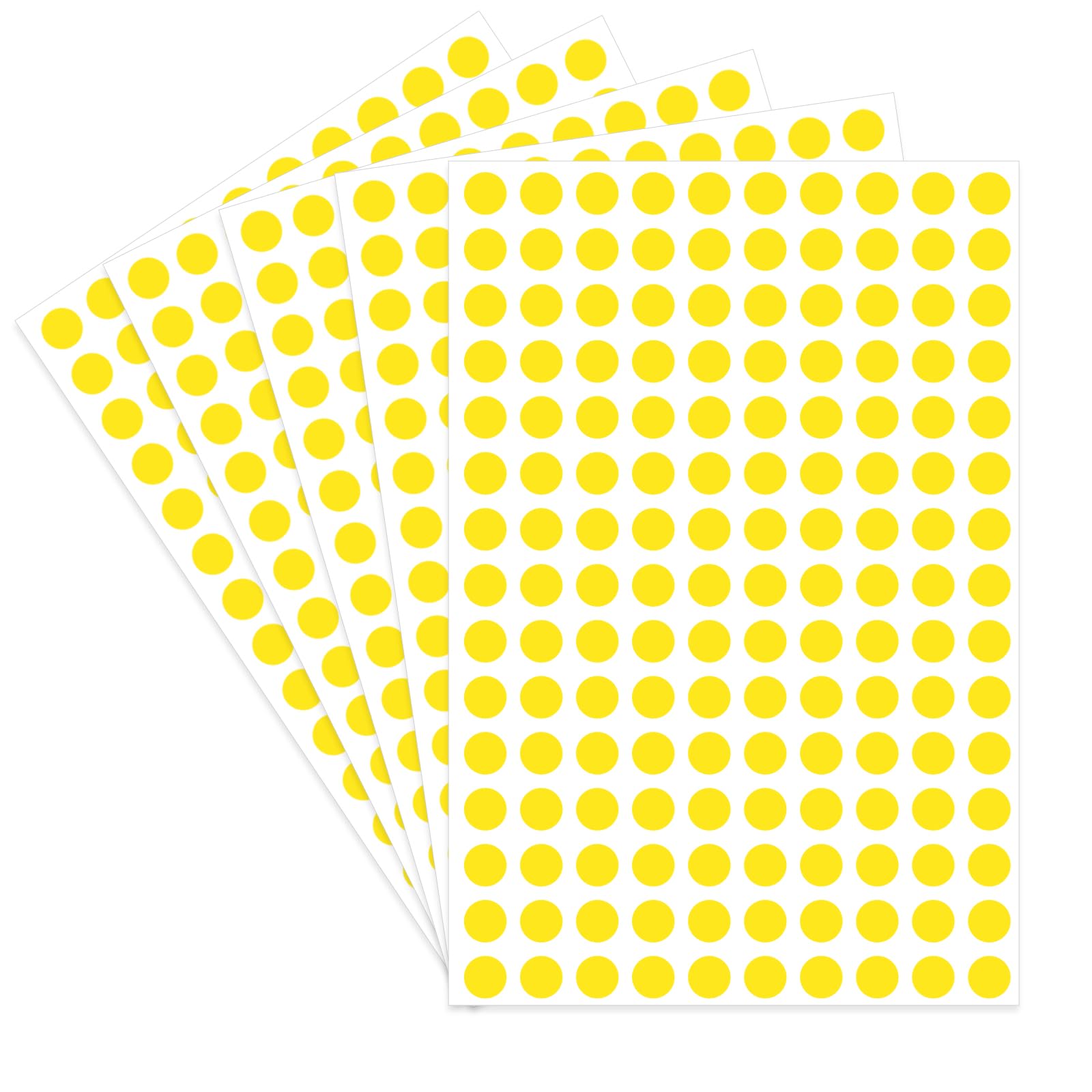 Starboling Dot Stickers,3/8 Inch Yellow Circle Stickers,3000Pcs Self-Adhesive Writable Color Coding Labels,Round Labeling Sticke