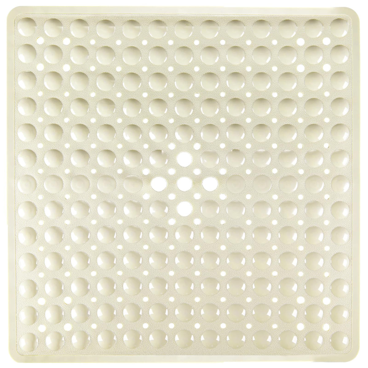 Naoloture Beige Square Shower Bathtub Mat Non Slip 21x21 Inch, Soft Bath Mat for Inside Shower Tub, Shower Stall Mats for Bathro