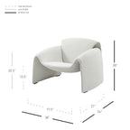 npd furniture and more Hilda Accent Chair, Standard, Boucle Beige