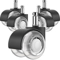Maxgear 2' Office Chair Wheels Heavy Duty Replacement, Mute Rubber Rotating Desk Chair Wheels, For All Floors Including Hardwoo