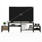 Furinno Turn-N-Tube Grand Stand for TV up, 78 Inch, French Oak