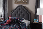 Baxton Studio Cora Modern Upholstered Headboard Grey/Twin