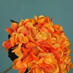 Kisflower 6Pcs Silk Hydrangea Artificial Flowers Realistic Hydrangea Halloween Fall Flowers Bouquet For Wedding Party Office Hom