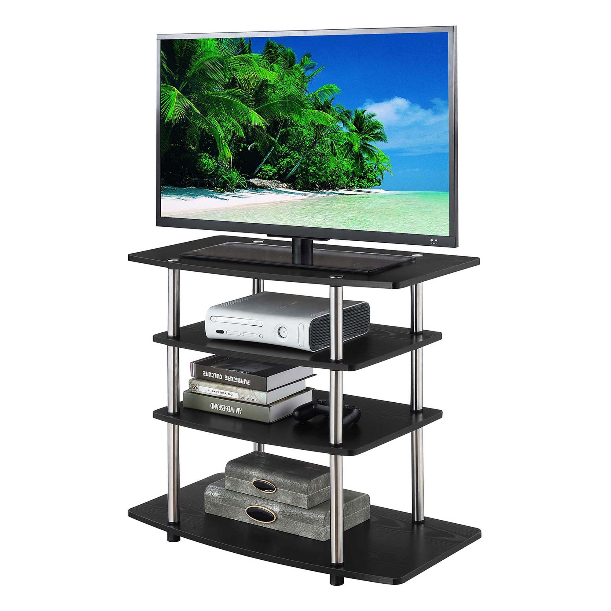 Convenience Concepts Designs2Go No Tools Highboy TV Stand, Black