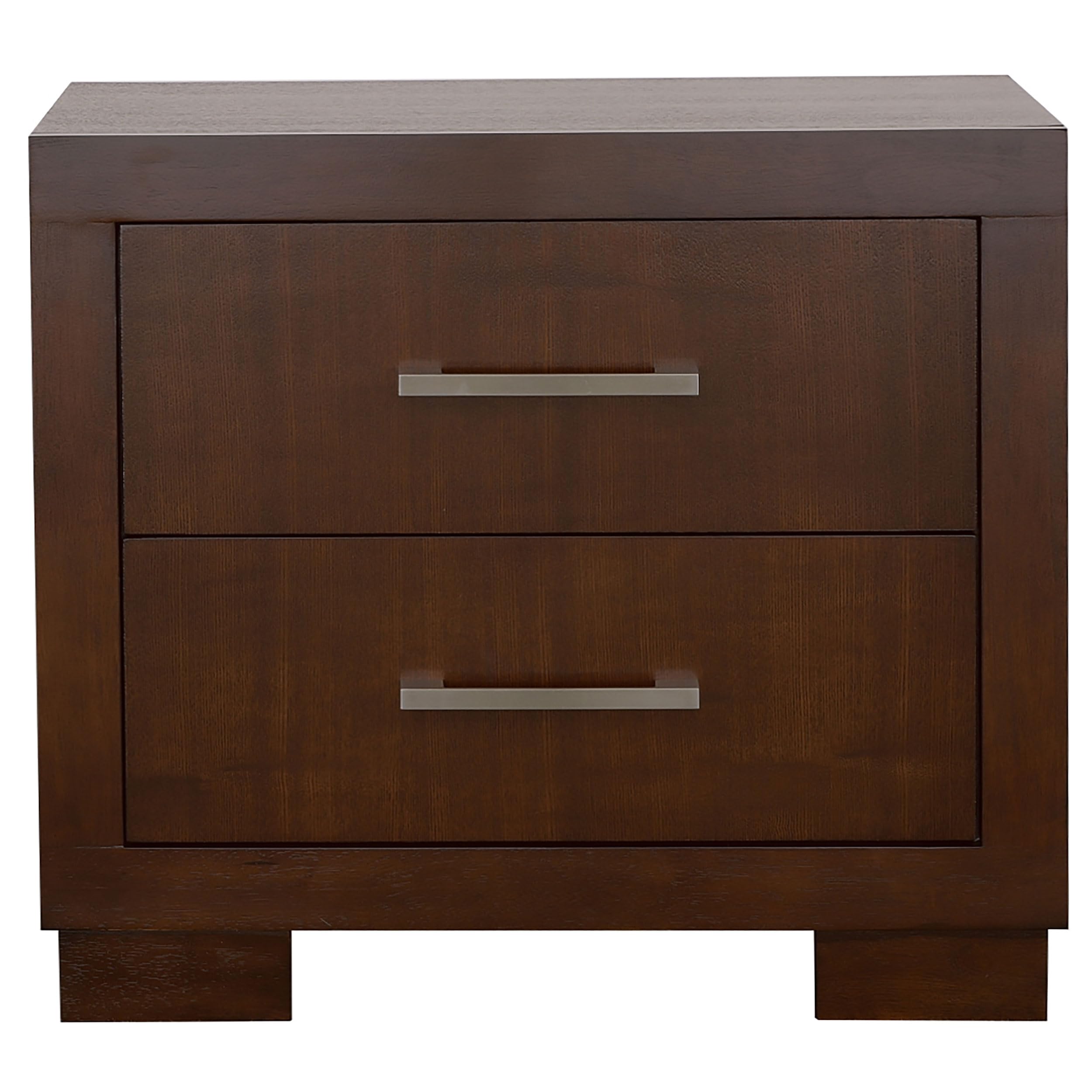 Coaster Home Furnishings Jessica Contemporary Wood 2-Drawer Bedroom Nightstand Bedside Table Organizer Unit Cappuccino 200712