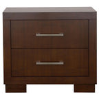 Coaster Home Furnishings Jessica Contemporary Wood 2-Drawer Bedroom Nightstand Bedside Table Organizer Unit Cappuccino 200712