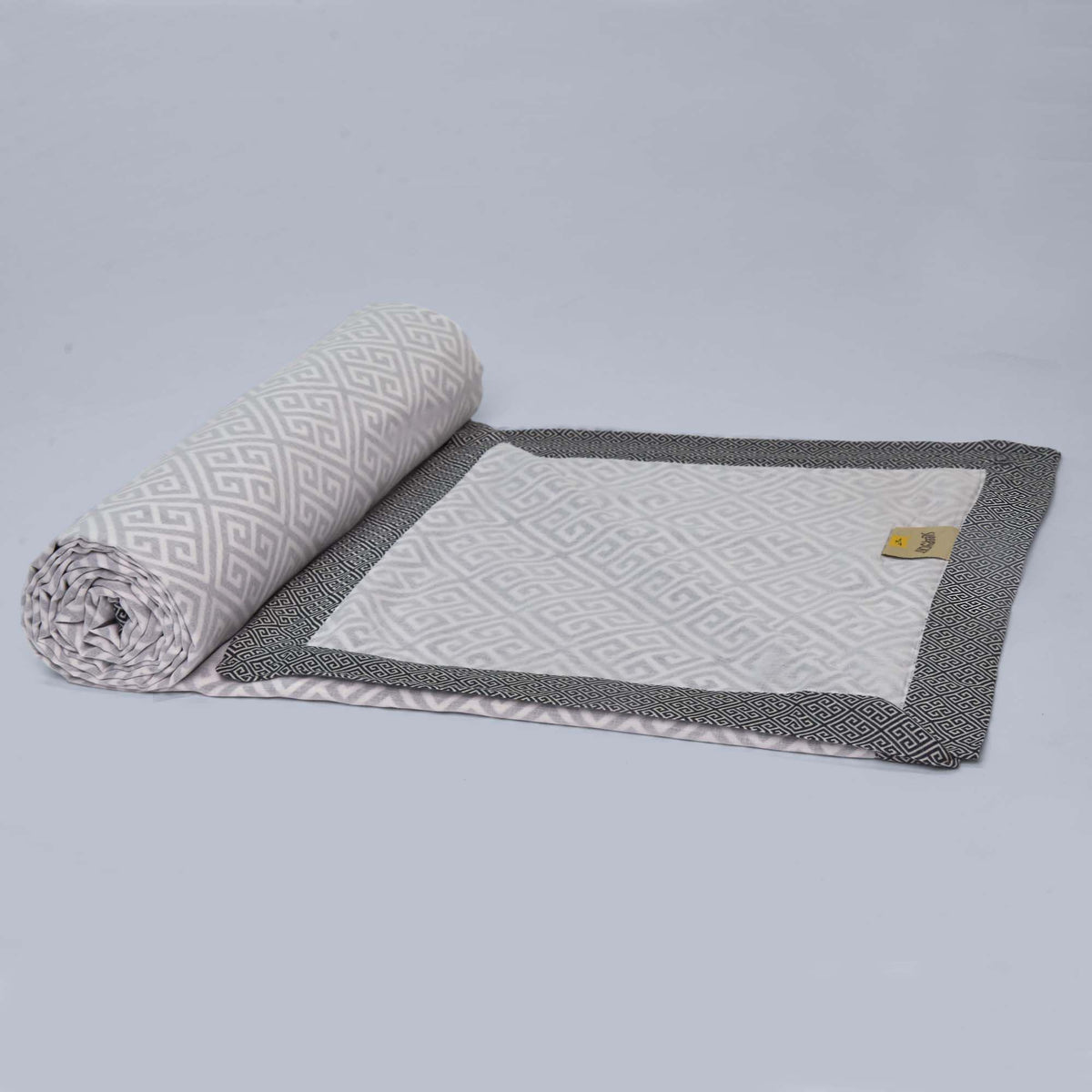 SleepyCat 100% Natural Cotton Muslin Dohar, Soft LightWeight and Breathable Throw Blanket (Single Bed Size, 85X59 Inches, Maze 