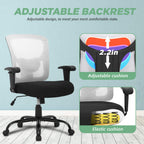 Big And Tall Office Chair 400Lbs Desk Chair Mesh Computer Chair With Lumbar Support Wide Seat Adjust Arms Rolling Swivel High Back Task Executive Ergonomic Chair For Home Office
