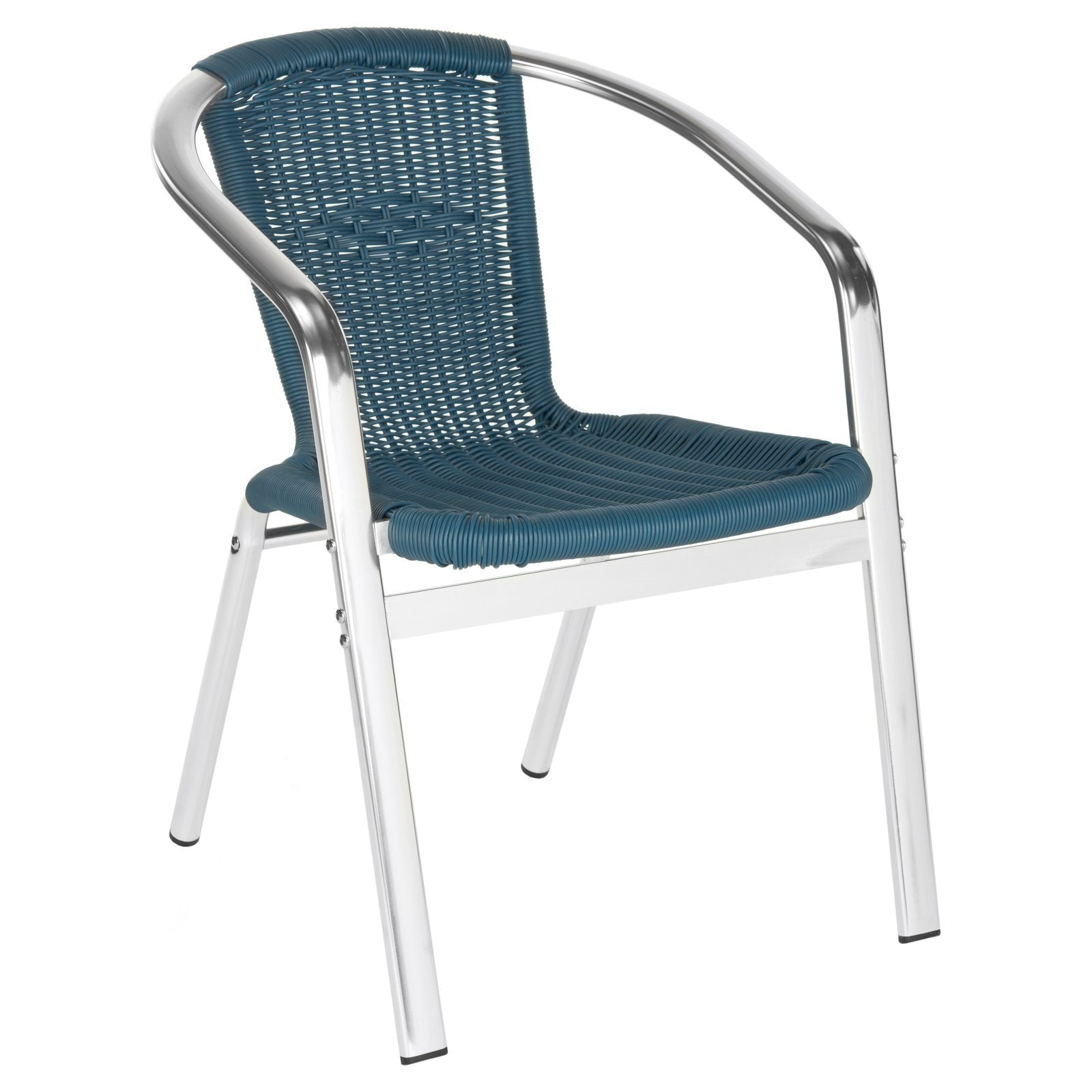 Safavieh Home Collection Wrangell Teal Indoor-Outdoor Stacking Arm Chair