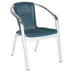 Safavieh Home Collection Wrangell Teal Indoor-Outdoor Stacking Arm Chair