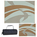 Stylish Camping 159127 9-Feet By 12-Feet Reversible Mat, Plastic Straw Rug, Large Floor Mat For Outdoors, Rv, Patio, Backyard, Picnic, Beach, Camping (Brown/Beige)