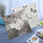Comminy Grey Pillow Covers 18X18 Set Of 6 Decorative Daisy Flower Throw Pillow Cover For Couch Modern Cushion Cover For Patio Li