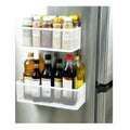 HOMEFISH 2 Pack Magnetic Shelves Washer Dryer Fridge Spice Rack, White