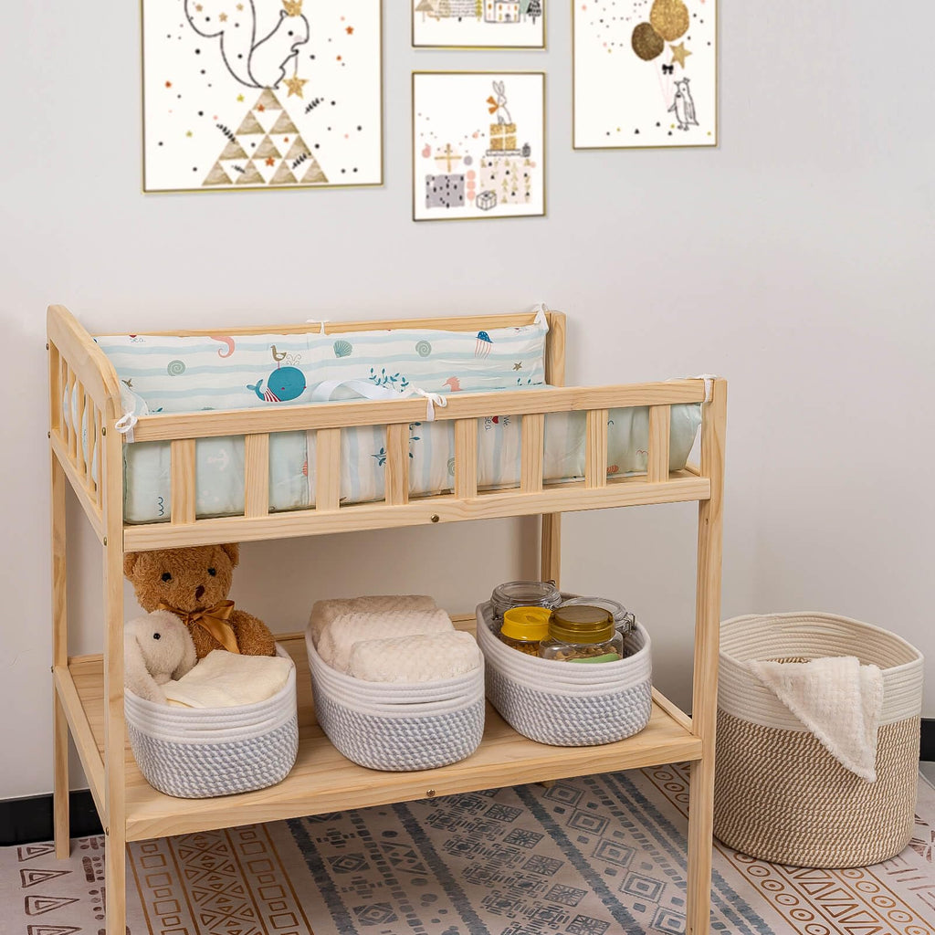 Cubesland Small Woven Storage Baskets For Shelves ,Closet Storage Bins For Shelves, Rope Baskets For Organizing, Baby Nursery To