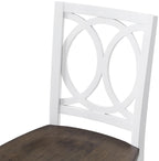 Crosley Furniture Charlotte Wood Counter Height Bar Stools Set of 2, Kitchen and Dining Stool, Farmhouse, White/Coffee