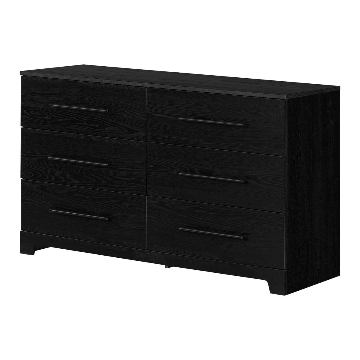 South Shore Primo 6-Drawer Dresser Black Oak, Contemporary